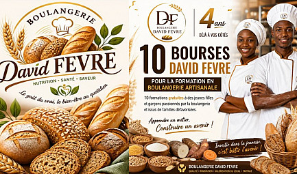  La Boulangerie David FEVRE de Abomey-Calavi lance les ''10 Bourses David FEVRE'' pour la formation en boula..